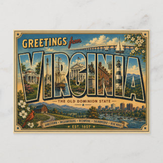 Greetings from Virginia Postcard