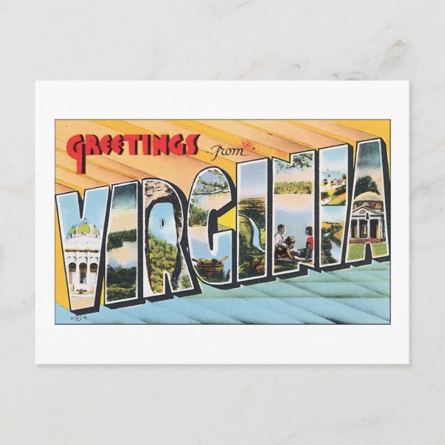Greetings from Virginia Postcard (Front)