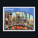 Greetings from Virginia Vintage Travel Postcard<br><div class="desc">Greetings from Virginia Vintage Travel Postcard</div>