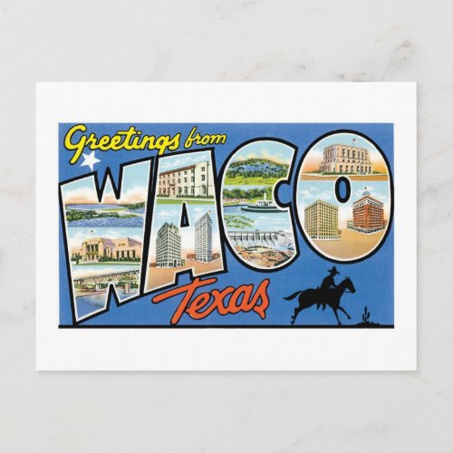Greetings from Waco Texas Postcard