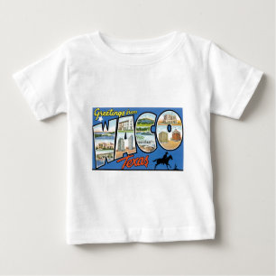 Greetings from Waco, Texas! Retro Post Card Baby T-Shirt