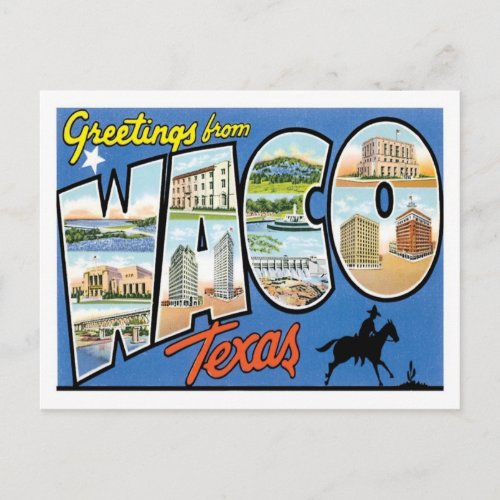 Greetings From Waco Texas US City Postcard