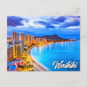 Greetings From Waikiki, Hawaii, USA Holiday Postcard
