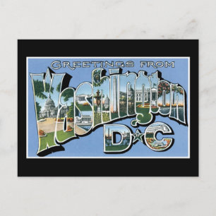 Greetings from Washington D.C.! Vintage Post Card