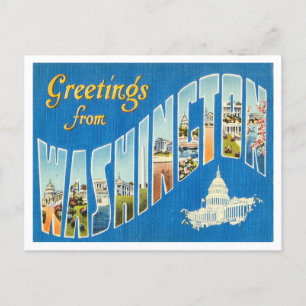 Greetings from Washington, D. C. Vintage Travel Postcard