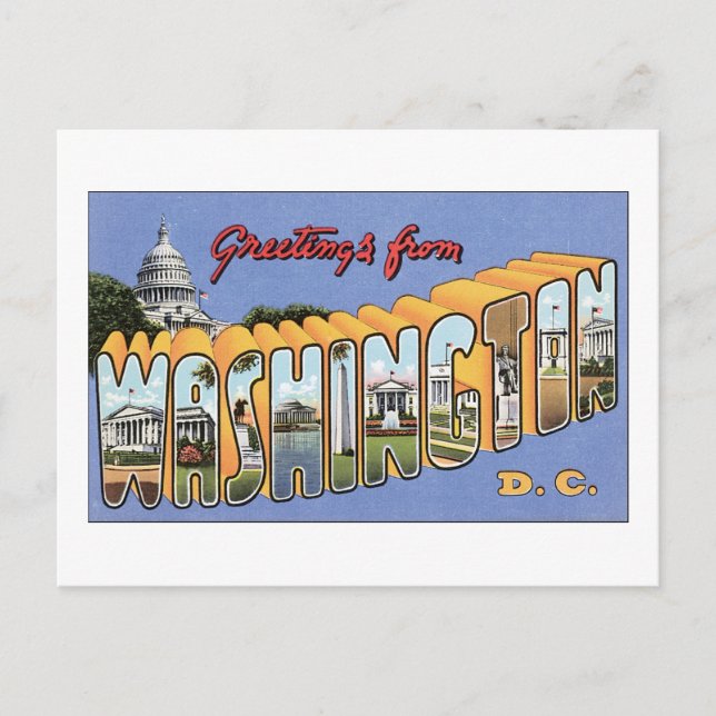 Greetings from Washington DC Postcard (Front)