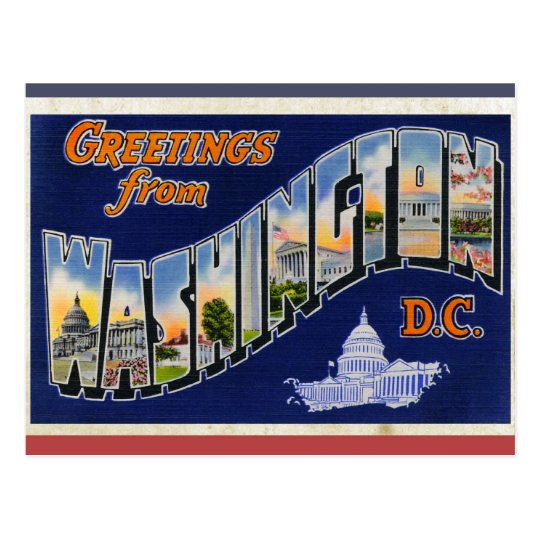 Greetings From Washington DC! Postcard | Zazzle.com