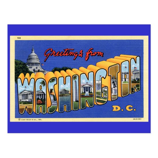 Greetings From Washington DC! Postcard | Zazzle.com