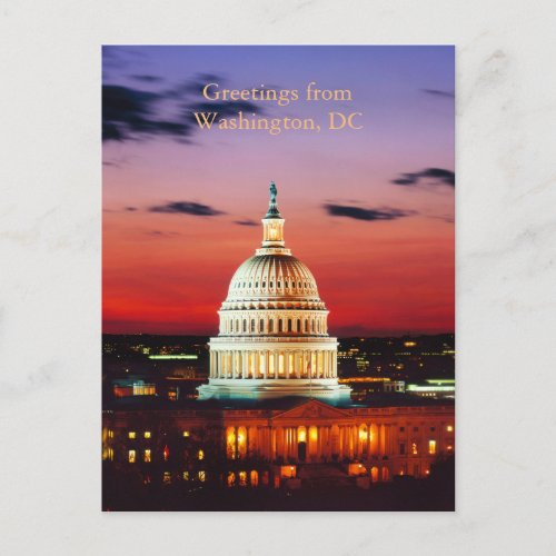 Greetings from Washington DC Postcard