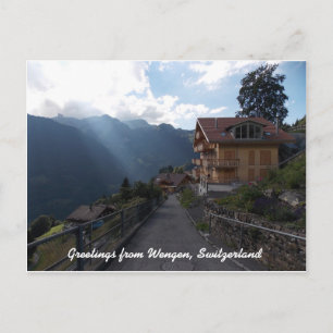 Greetings from Wengen Switzerland 1 Postcard