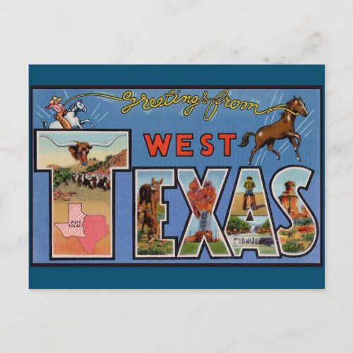 Greetings from West Texas Travel Postcard