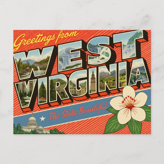 Greetings From West Virginia Postcard (Front)