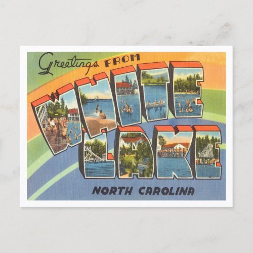 Greetings from White Lake North Carolina Travel Postcard