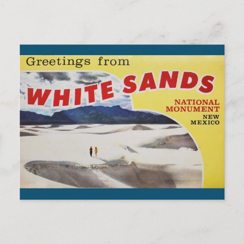 Greetings from White Sands New Mexico Postcard