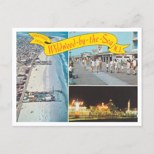 Greetings from Wildwood by the Sea New Jersey Postcard