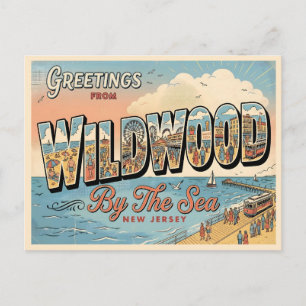 Greetings from Wildwood By The Sea New Jersey Postcard
