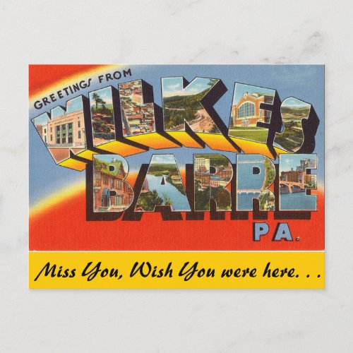 Greetings from Wilkes Barre Postcard