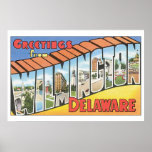 Greetings From Wilmington Delaware_vintage Travel Poster at Zazzle