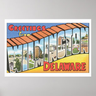 Greetings from Wilmington Delaware_Vintage Travel Poster