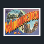 Greetings from Wilmington, North Carolina Travel Postcard<br><div class="desc">Greetings from Wilmington,  North Carolina Vintage Travel Postcard</div>