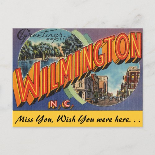 Greetings from Wilmington Postcard