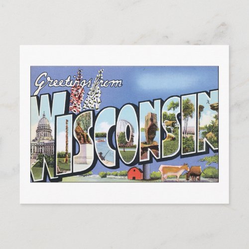 Greetings from Wisconsin Postcard