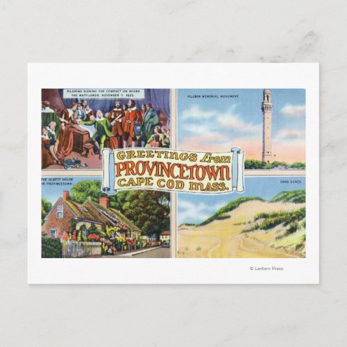 Greetings From with Scenic Scenes Postcard