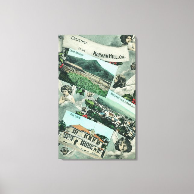 Greetings From with Scenic Views Canvas Print (Front)