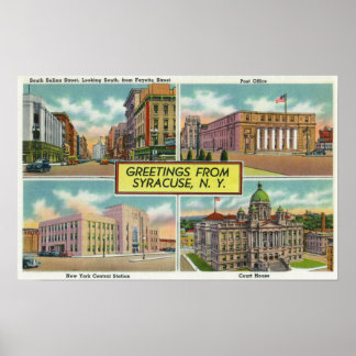 Greetings From with Scenic Views Poster