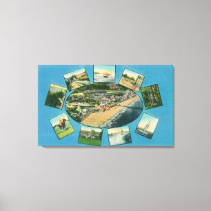 Greetings From with Scenic ViewsSanta Cruz, CA Canvas Print