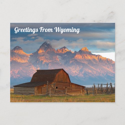 Greetings From Wyoming Postcard