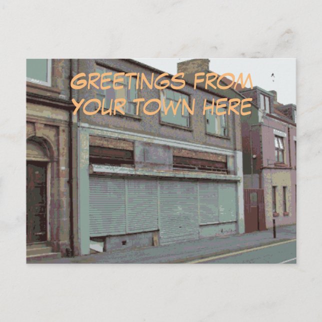 Greetings from Your Town customizable postcard (Front)