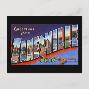 Greetings from Zanesville Ohio Postcard
