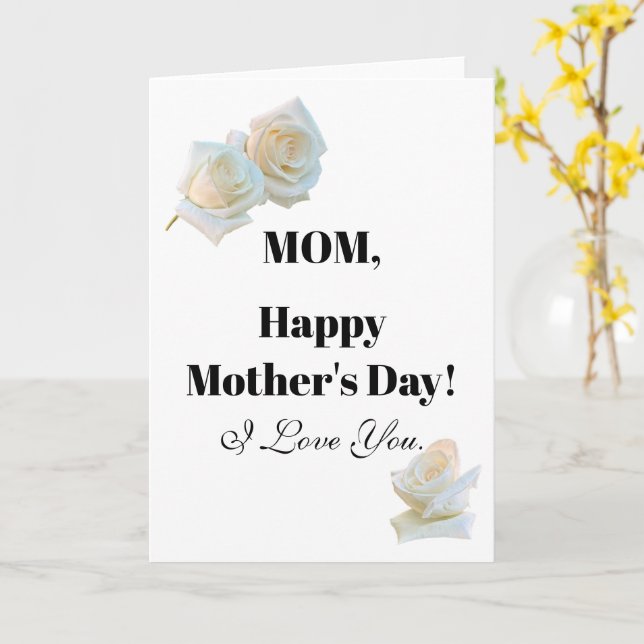 Greetings! Happy Mother's Day Card (Yellow Flower)