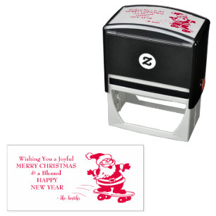 Greetings Merry Christmas Happy New Year Self-inking Stamp