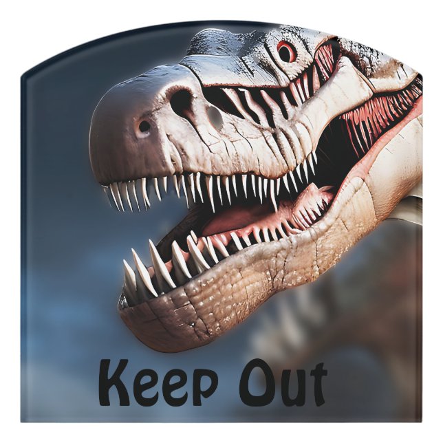 Greetings My Fellow T Rexs, Door Sign (Contour Front)