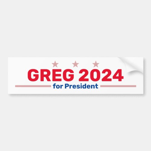Greg 2024 bumper sticker
