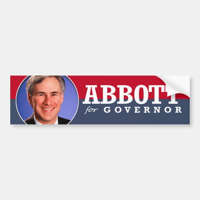 GREG ABBOTT CAMPAIGN BUMPER STICKER (Front)