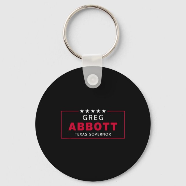 Greg Abbott Election Texas Governor Republican Blu Keychain (Front)