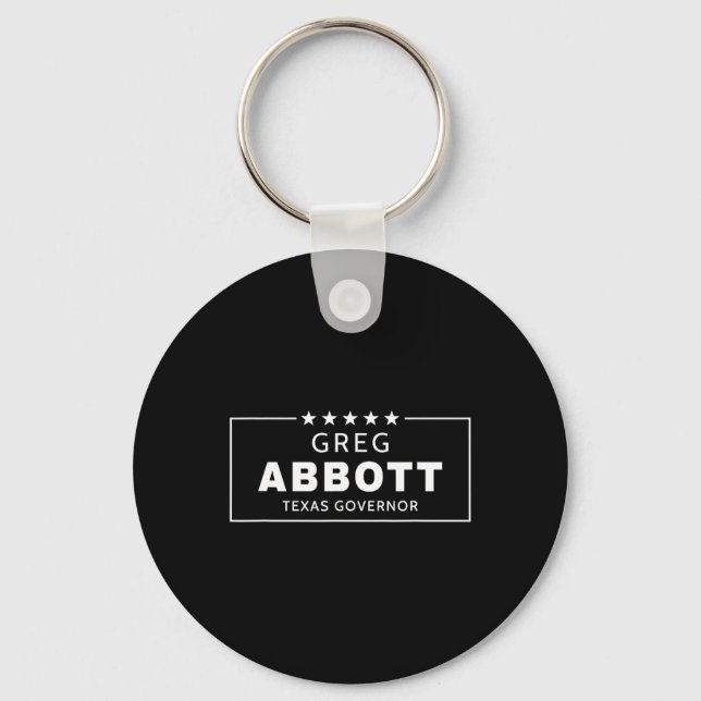 Greg Abbott Election Texas Governor Republican Red Keychain (Front)