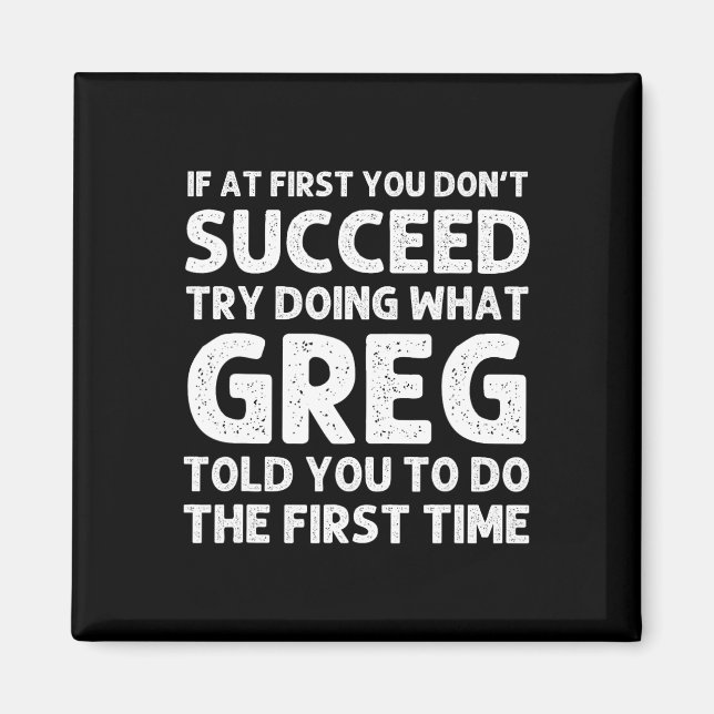 GREG Gift Name Personalized Birthday Fun Christmas Magnet (Front)