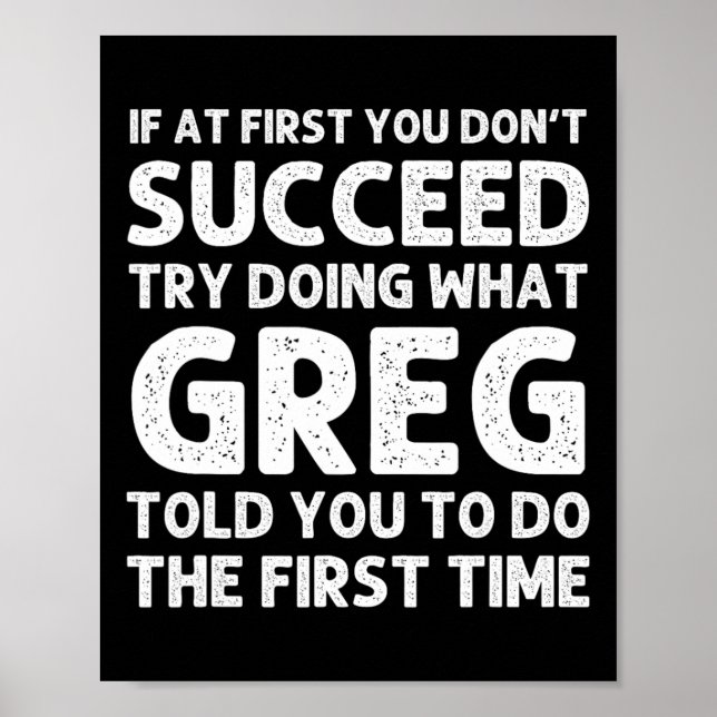 GREG Gift Name Personalized Birthday Fun Christmas Poster (Front)