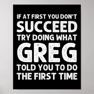 Greg Gift Name Personalized Birthday Fun Christmas Poster