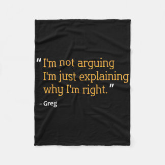 Greg Gift Quote Funny Birthday Personalized Name I Fleece Blanket