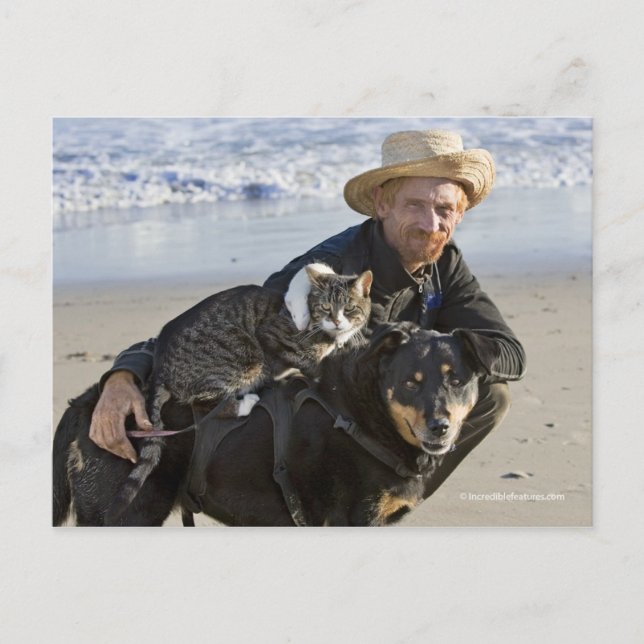 Greg Pike with Booger, Kitty and Mousey Postcard (Front)
