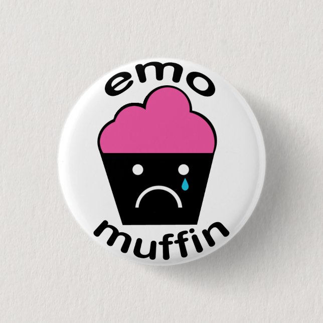 Greg the Emo Muffin Pinback Button (Front)