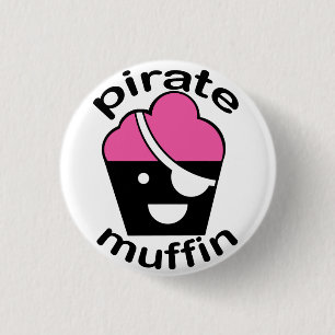 Greg the Pirate Muffin Button