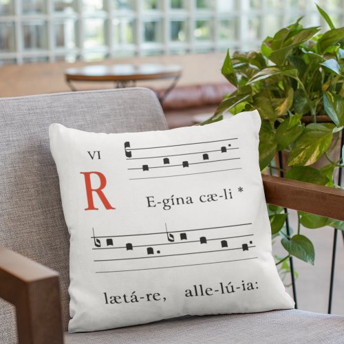 Gregorian Chant Catholic Classical Music Throw Pillow