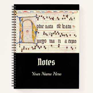 Gregorian Chant Elegant Catholic Choir Singer Notebook