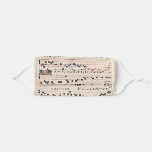 Gregorian chant face mask (Front, Folded)